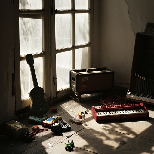 Featuring an array of toy instruments, this track weaves a surreal yet emotional narrative. A dramatic tapestry unfolds, illustrating a dystopian playroom where whimsy meets melancholy, and innocence is tinged with a profound depth