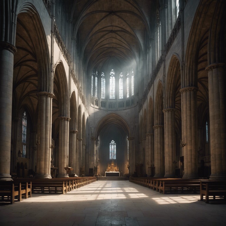 In this composition, the ancient echoes and desolate whispers of a long forgotten cathedral come alive through the somber tones of a church organ. Each note reverberates the mysteries and secrets held within the walls, building a laundry hall of suspense and foreboding.