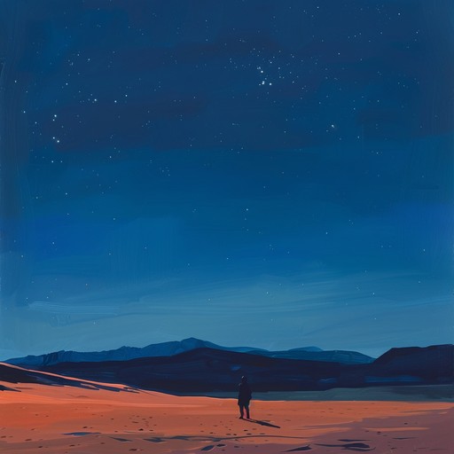 This instrumental track combines the haunting sounds of middle eastern oud with the melancholic melodies of a western ballad. The composition evokes the sensation of a vast desert journey intertwined with yearnings of the heart. Gentle percussions and subtle orchestral strings enrich the longing theme, creating a profound and moving auditory experience.