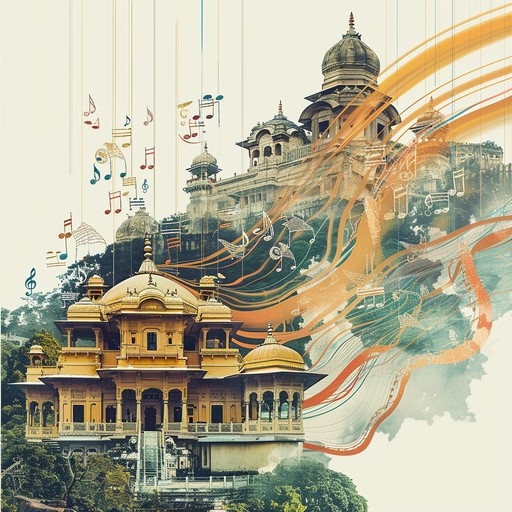 Echoes of timeless vibrations invites listeners to experience the thrill of cultural convergence, where the serene complexity of raga meets the bold and spirited chords of rock, highlighting the timeless relevance and universal appeal of both music forms.