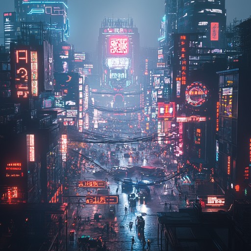 A high energy track with electrifying synths, punchy basslines, and vibrant rhythms. Immerse yourself in the dynamic soundscape of a bustling cyberpunk metropolis, where every beat sparks a new adventure. Perfect for night drives or futuristic escapades.