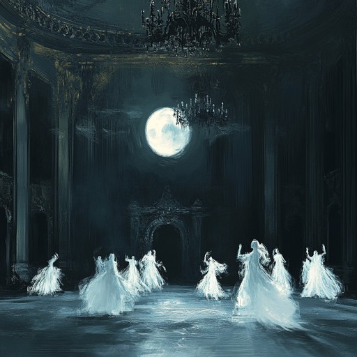 Picture a moonlit night where the dreamy waltz transports you to a fantastical realm filled with ghostly figures dancing gracefully. The piece is hauntingly beautiful, capturing the serene yet mystical essence of an otherworldly ballroom. You can feel the soft whispers of the night air and the delicate swirls of mist as the music sways in a gentle three quarter time, inviting listeners into its enchanting embrace.