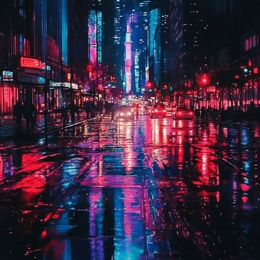 Immerse yourself in a pulsating soundscape that blends hypnotic beats with ambient textures, encapsulating the vibrant energy of a city after dark. Synth rhythms mimic the heartbeat of urban life, while melodic layers evoke the glow of neon lights reflecting off wet pavements.