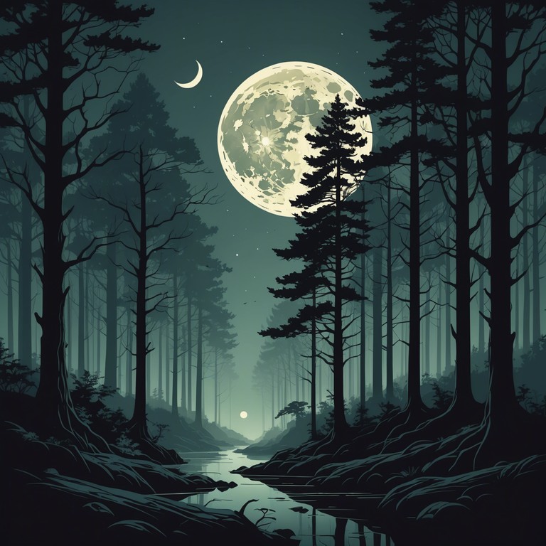 This composition evokes the sensation of walking through a forgotten forest at night, with shadows that whisper forgotten tales. The atmosphere is thick with a sense of haunting beauty and lingering secrets. Acoustic guitar strings resonate with somber echoes, complemented by the occasional hoot of an owl, bringing depth to the chilling yet oddly inviting landscape.