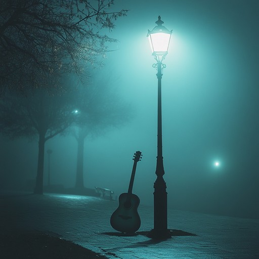 An instrumental blues piece featuring soulful electric guitar melodies that evoke a sense of mystery and introspection. The music paints a picture of solitary midnight walks and hidden emotions, drawing listeners into a deep, contemplative state.