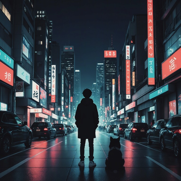 Discover the heart of a vibrant city under the mesmerizing glow of neon lights, with a soundtrack that combines the digital tones of chiptune with the soul stirring depths of anime themes. This is where the night whispers secrets through melodies played on an electric piano, capturing the essence of both worlds.