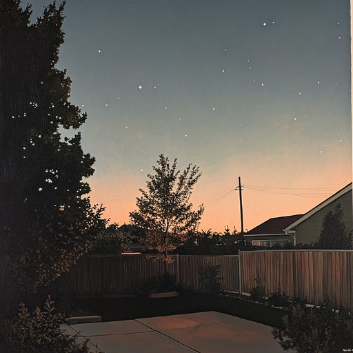 In this track, evocative guitar melodies intertwine with the subtle rumble of distant thunder, capturing the essence of a suburban night twinkling with introspective energy and youthful longing. The composition embodies a journey through emotional landscapes, marked by complex harmonies and poignant pauses that reflect the depth of midwestern emo spirit.