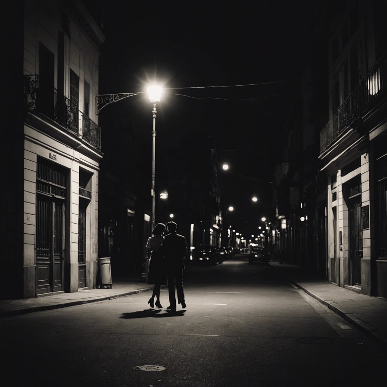 This composition features delicate interlacing of classic tango rhythms blended with a contemporary touch, evoking the charming streets of buenos aires by night. The music embodies a story of longing and subtle elegance through its intricate melodic lines.