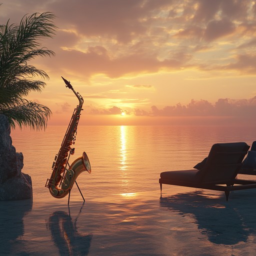 Imagine a serene beachside lounge as the sun sets, casting golden hues over the water. The smooth jazz melodies drift through the air, along with the gentle waves. This track combines calming piano riffs with soulful saxophone lines, creating an ideal ambiance for unwinding after a long day. Ideal for a quiet evening with a cocktail in hand, watching the sun dip below the horizon.