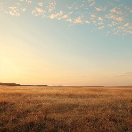 This track embodies the serene and soulful side of americana music, presenting a sweeping acoustic guitar melody bolstered by harmonica accents and subdued fiddle harmonies, perfect for quiet, reflective moments on the prairie.