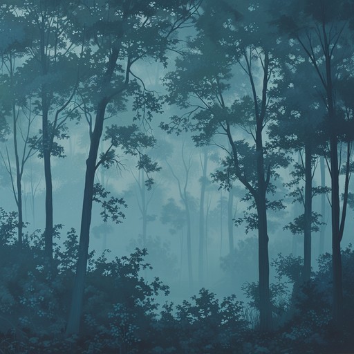 Soft bamboo flute tones combined with ambient electronic layers, evoking a peaceful, twilight ambiance in a lush, ancient forest. This blend of natural and synthetic sounds creates a reflective and calming experience.