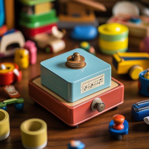 A soft, soothing symphony of toy instruments creates a nostalgic and whimsical atmosphere, blending gentle melodies with playful, tinkling sounds to offer a relaxing auditory escape.