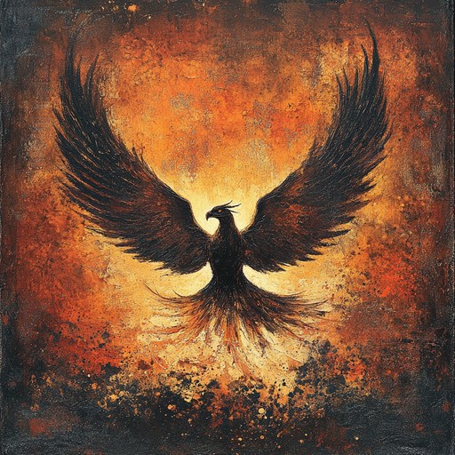 This instrumental piece blends powerful heavy metal riffs with uplifting and soaring melodies, symbolizing the rebirth and resilience of a phoenix. The track transitions through intense verses and hopeful, soaring choruses, creating an epic, yet emotional journey.