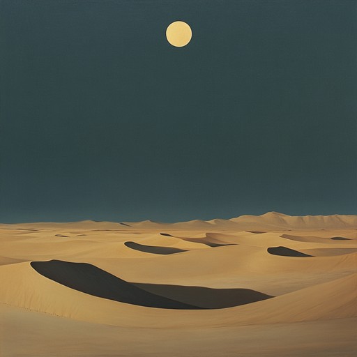 A mesmerizing instrumental that captures the essence of mysterious desert landscapes under the veil of night. The piece, led by the oud, weaves a tapestry of sound that speaks to the heart, evoking sensations of longing and awe amidst the vast and silent dunes.