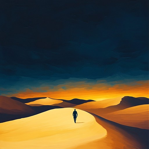 A gentle instrumental piece that evokes the tranquility of wandering through vast desert sands, blending oriental melodies with subtle ambient textures.