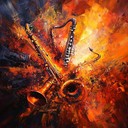 a fiery instrumental jazz track brimming with aggressive energy.