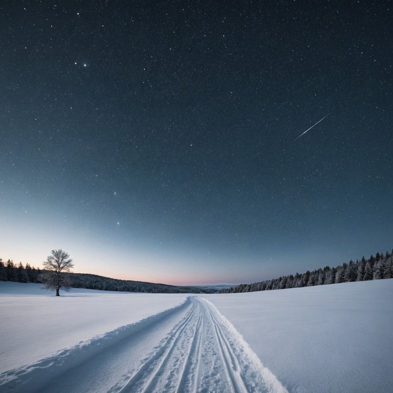 A gentle melody that captures the essence of peace and quiet during the holiday season, enveloping listeners in a blanket of calm and festive cheer. The piano plays with a softness that mirrors a tranquil snow covered landscape, invoking feelings of warmth and bliss amidst the cold.