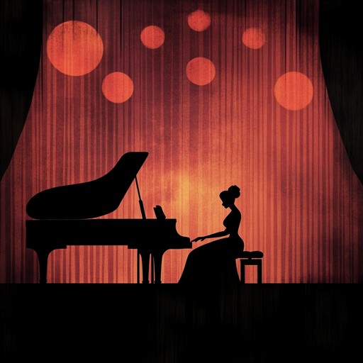 A haunting piano melody weaves through a smoky cabaret, with quiet intensity and shadowy corners, creating a peaceful yet dark atmosphere. The sparse instrumentation emphasizes the emotive piano, bringing out a sense of melancholy elegance and timeless intrigue.