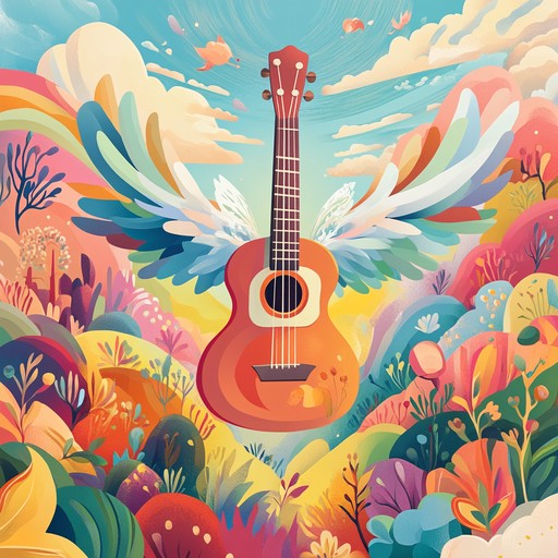 An energetic and playful instrumental track that embodies the feeling of breaking free from constraints, featuring upbeat ukulele rhythms and whimsical melodies that inspire joy and freedom.