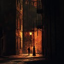 an eerie tune depicting tension in shadowed city streets