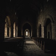 eerie strings echo through darkness