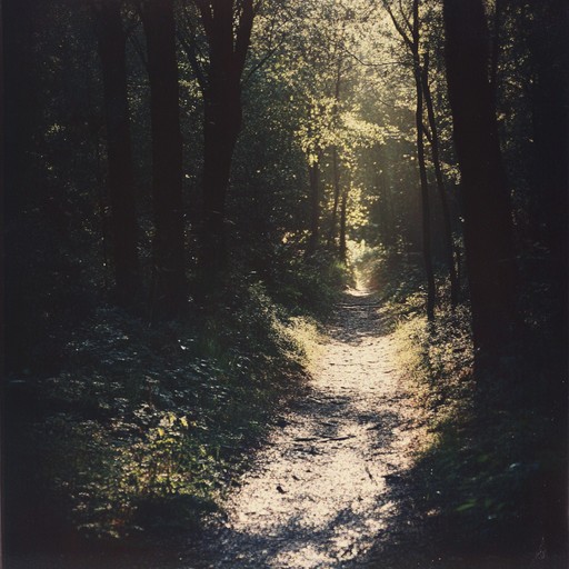 This instrumental track paints a picture of a tranquil walk through a serene forest path. The acoustic guitar weaves a gentle melody, complemented by subtle percussion, creating a sense of calm and reflection.