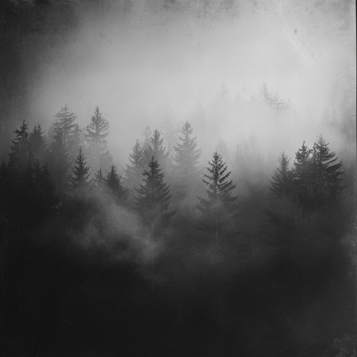 A deeply haunted folk piece with spectral vibrations and ominous overtones, capturing the eerie tranquility of an ancient forest at dusk. Atmospheric and haunting, with whispers of the unseen.