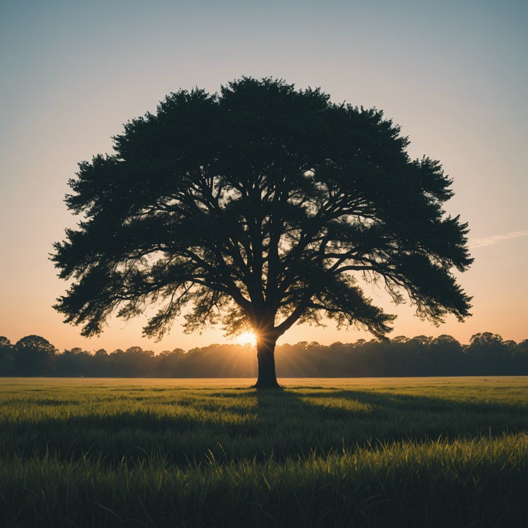 A soft rock instrumental that embodies the calmness of a gentle breeze flowing through an open field, characterized by its soothing guitar melodies and soft percussion backdrop