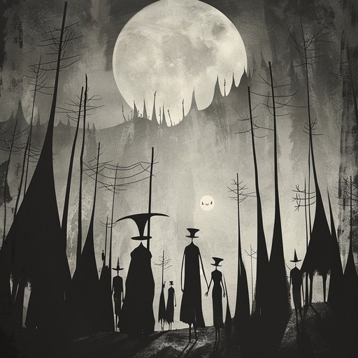 A polka composition with a spooky, otherworldly feel, transporting listeners to a ghostly carnival where shadows dance under a moonlit sky. The accordion melody intertwines with eerie undertones, creating a sense of mystery and unease.