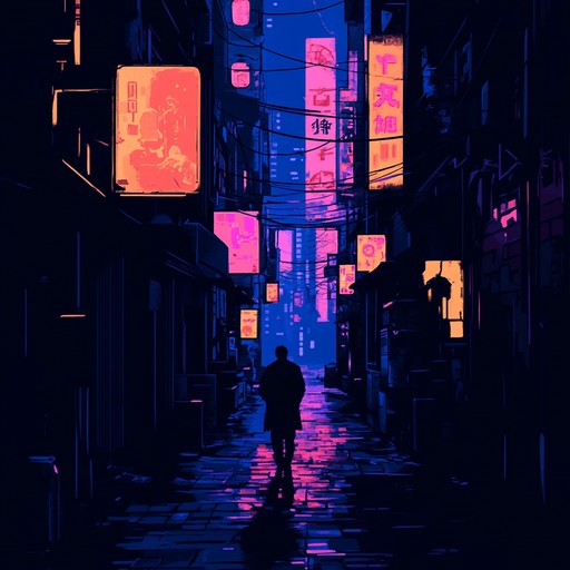 This cyberpunk track captures the essence of a nocturnal, neon lit city with mysterious synth melodies and pulsating electronic rhythms. The ambient layers create an atmosphere thick with intrigue and secrets, perfect for an immersive futuristic experience.