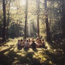 upbeat acoustic folk with playful, nature inspired celebratory vibe