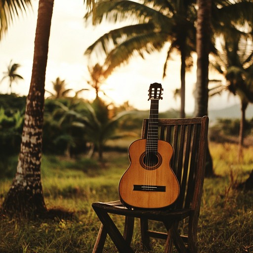 A calming instrumental bossa nova featuring delicate classical guitar melodies that evoke serene landscapes and warm evening breezes.