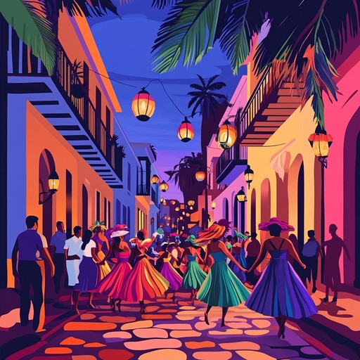 An instrumental rumba capturing the whimsical spirit of havana nights, blending playful melodies with lively rhythms. The music invites listeners to dance and embrace the joy and spontaneity of cuban street celebrations.