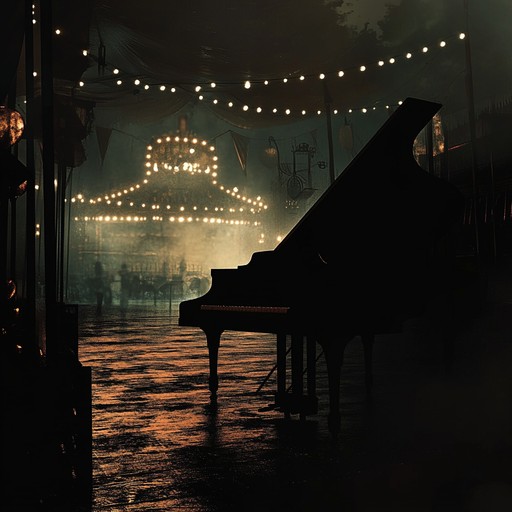 This instrumental combines a melancholic piano with theatrical dark cabaret, creating a nostalgic and heartwarming ambiance. Gentle accordion hints emphasize its vintage character, blending into the bittersweet atmosphere.