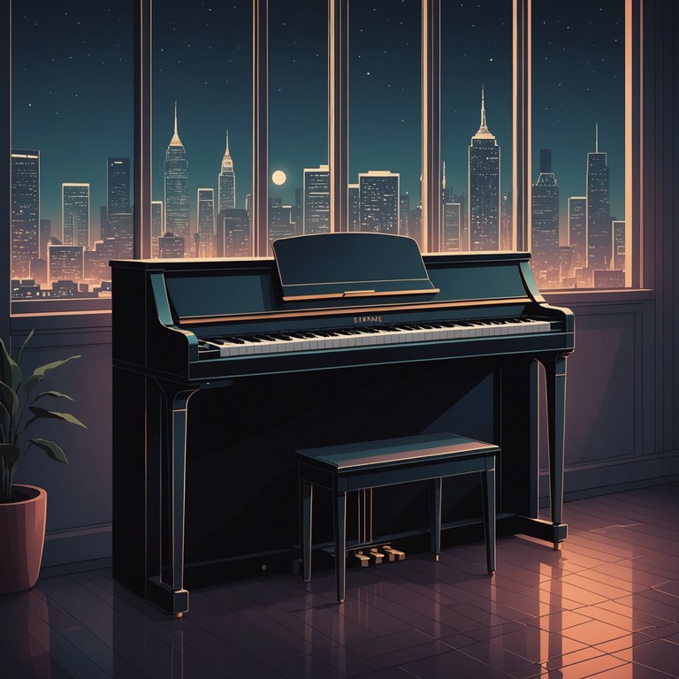 Capturing the essence of a quiet urban evening, this track uses soft electronic sounds and understated piano melodies to craft a mood of contemplation and gentle urban ambiance.