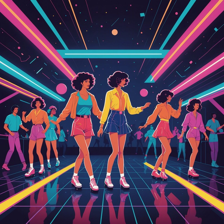 A vibrant journey back to the 1980s, where retro synthesizers and groovy electric bass lines create an upbeat and energetic atmosphere. Imagine neon lights and roller discos coming to life in this lively track that embodies the spirit of fun and optimism typical of the 80s era.