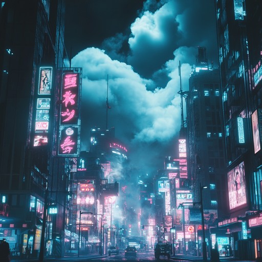 Setting the scene for an epic cyberpunk battle, “neon nightfall showdown” uses pulsating beats and dark, brooding synths to create an atmosphere of tension and drama. As the track progresses, the energy builds, leading to a powerful and climactic finish that leaves listeners on the edge of their seat.