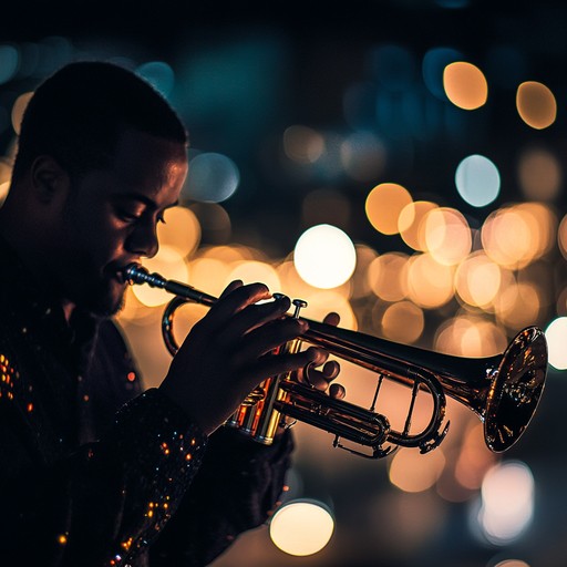 **experience the electric ambiance of the urban night through powerful jazz melodies. Featuring high energy trumpet sections and intricate piano rhythms, this track encapsulates the city's pulse and never ending activity. Ideal for scenes depicting a lively city environment full of energy, elegance, and excitement.**