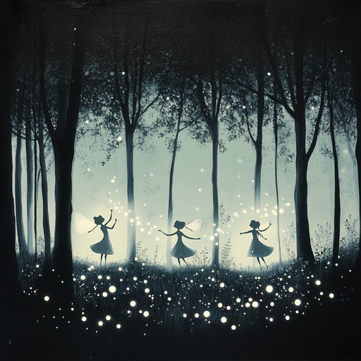 An instrumental piece that combines enchanting melodies and whimsical rhythms to evoke the feeling of playful pixies dancing in a moonlit forest.