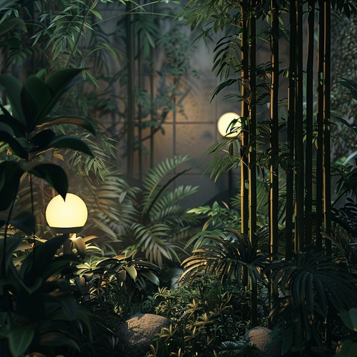 Enter a serene world where loungy bass lines and delicate ambient melodies blend harmoniously. Imagine softly glowing garden lights casting shadows on lush foliage as the music immerses you in an evocative, botanical dreamscape. Perfect for unwinding and reflective moments.