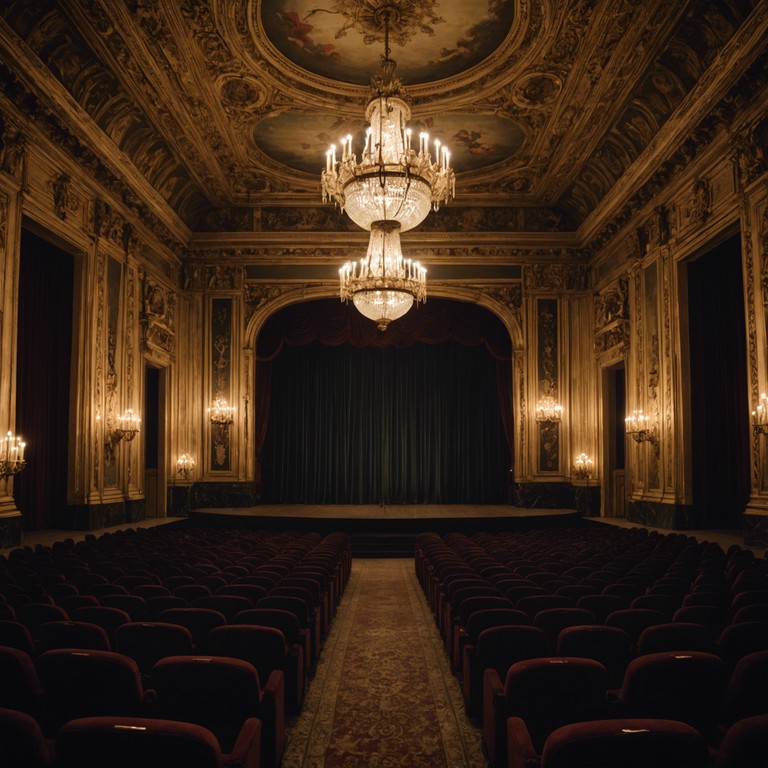 This track features a string section that weaves in and out of eerie silence to mimic the sound of whispers echoing beneath an old opera house, creating a hauntingly beautiful yet subtly terrifying soundscape. The occasional sharp, discordant notes contribute to an atmosphere of tension and unease, as if the very walls are speaking.