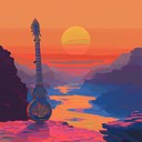 instrumental hindustani sitar melodies evoking vibrant sunrise and new beginnings