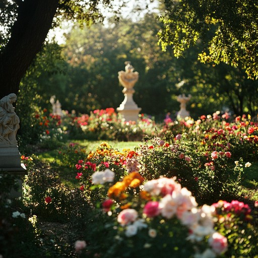 Picture a jubilant morning in a blooming garden from the baroque period. The joyful violin and bouncing harpsichord lines create a luminous and buoyant scene, filled with baroque charm and delicacy. The interplay of these instruments weaves a tapestry of brightness and mirth, ideal for uplifting spirits and energizing your day.