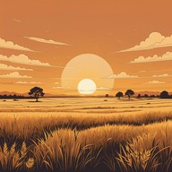 soothing guitar chords, gentle breeze backdrop