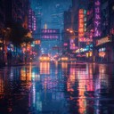 instrumental electronic track evoking serene midnight urban journeys