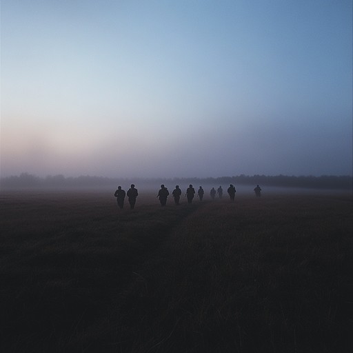 A composition meant to showcase the somber and proud aura of a military procession, integrating classical elements that evoke historical battles and the silent resilience of old warriors. Teaming with layers of brass and percussive strength, it portrays the disciplined march of soldiers going off to a distant horizon.