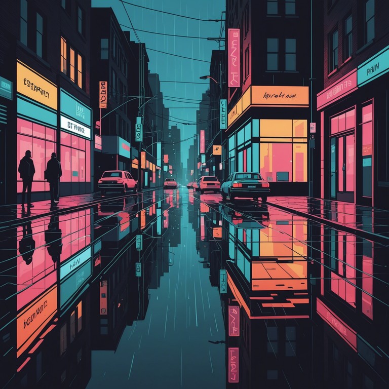 Imagine a post midnight stroll through bustling city streets, the corners bathed in the glow of neon lights, and you’re enveloped in a sound that captures the urban pulse with a serene, yet somber undertone.