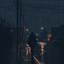 a melancholic piano piece with ambient rain sounds