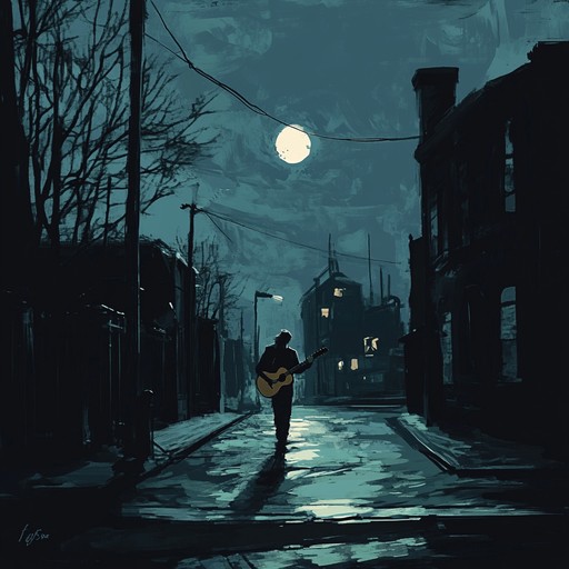 A mesmerizing instrumental blues track evoking images of empty city streets under starlight. Sparse guitar strains intertwine with haunting harmonica, crafting a soundscape that's both nostalgic and ethereal. The echoing notes create a shadowy ambiance, perfect for those reflective nights.