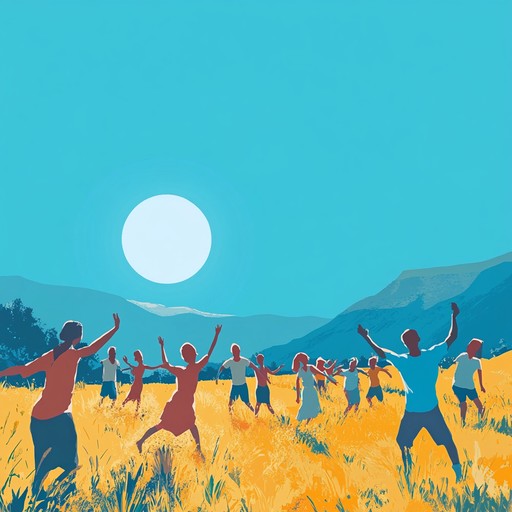 This instrumental orchestral composition captures the essence of pure joy and celebration. The piece begins with bright strings and cheerful woodwinds, building into a triumphant crescendo with bold brass and dynamic percussion. The melody is uplifting and energetic, evoking images of dancing in golden sunlight and the happiness of shared moments.